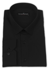Фото Рубашка чёрная Giovanni Fratelli артикул: 0408-3 Приталені