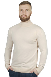 Фото товара Светр гольф світло-бежевий однотонний MCR, артикул: 11357-7 Светри , Кофти поло
