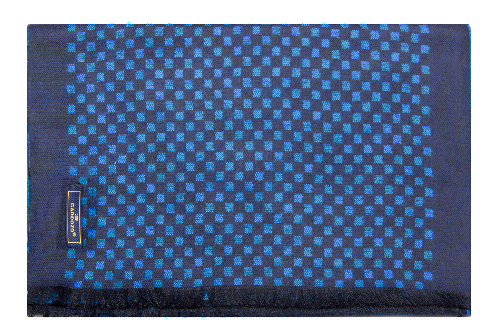 Шарф синий в голубой квадрат CARDOZO