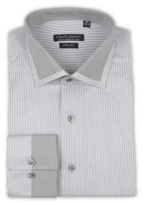 Фото Рубашка серая Charlz Spanser артикул: 9044-1 Приталені