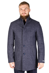 Фото товара Пальто серое меланж воротник стойка MAIKLEN, артикул: 1138088 Пальто