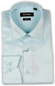 Фото товара Рубашка светло-голубая Charlz Spanser, артикул: 248364 Приталені