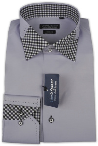 Фото товара Рубашка светло-сиреневая Charlz Spanser, артикул: 249057 Приталені