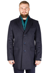 Фото Пальто синее классическое MAIKLEN артикул: 1198079 Пальто