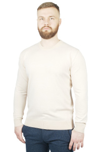 Фото товара Светр світло-бежевий однотонний MCR, артикул: 11355-02 Светри , Кофти поло