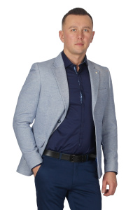 Фото товара Пиджак голубой трикотажный MCR, артикул: 40593-4 Піджаки