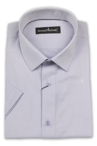 Фото товара Рубашка c коротким рукавом фитолетовая Giovanni Fratelli, артикул: 0125 Приталений крій