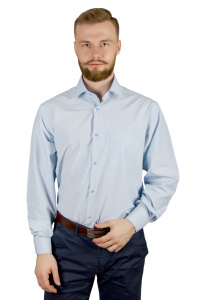 Фото Рубашка голубая в полоску  Giovanni Fratelli артикул: 0343-432 Класичні 