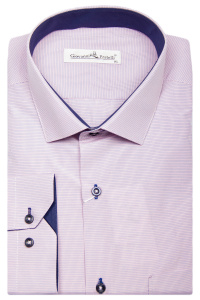 Фото товара Рубашка розовая в мелкую клетку  GIOVANNI FRATELLI, артикул: 0343-9 Класичні 