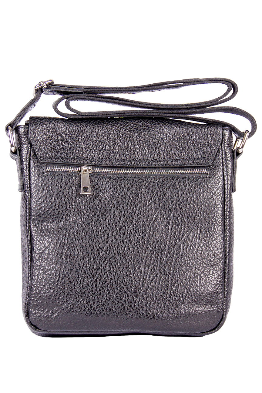 Сумка чёрная через плечо застёжка на магните LEATHER COUNTRY