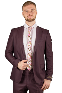 Фото товара Костюм бордовый текстурная ткань PAUL LERON, артикул: 8092-5 костюм 3 зріст ( 164-178 )