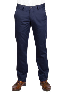 Фото товара Брюки тёмно-синие котоновые  OLIVER MANCINI, артикул: 7392 Брюки