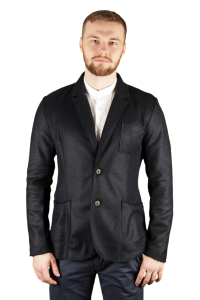 Фото товара Пиджак тёмно-синий трикотажный  BLOCK ELEVEN, артикул: 3570 Піджаки