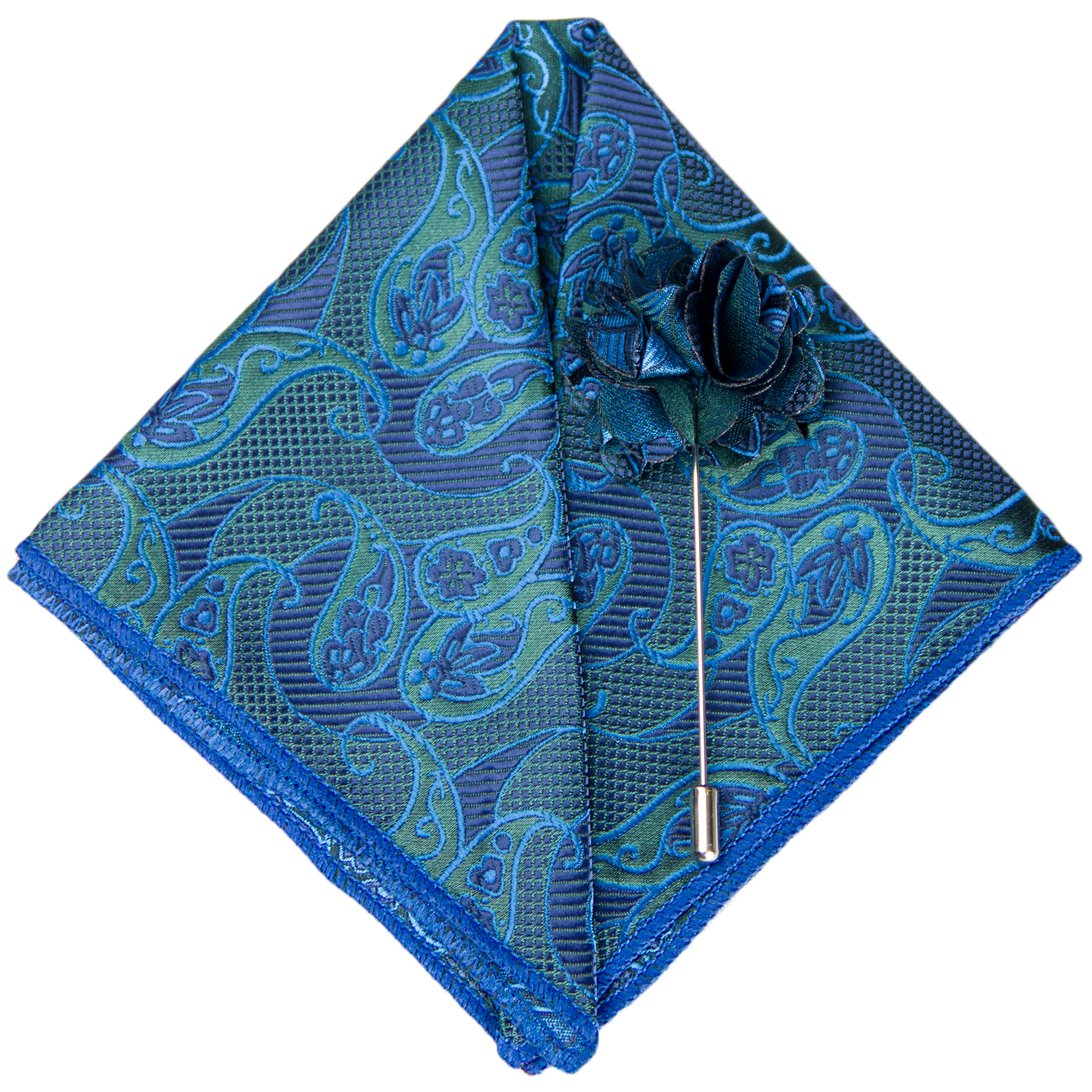 Галстук с платочком и заколкой LU CENZZO