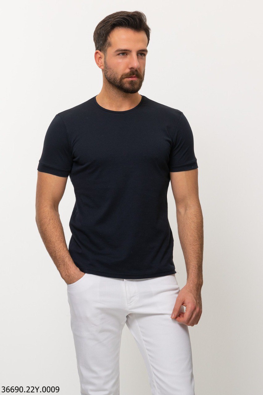 Футболка темно-синя однотонна MCR 36690-2
