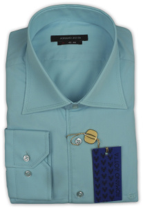 Фото товара Рубашка бирюзовая Romano Botta, артикул: 2400019 Класичні 