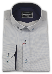 Фото товара Рубашка голубая Giovanni Fratelli, артикул: 4088 Приталені