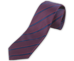 Фото товара Галстук красный синяя полоска FABIO DIVAYO, артикул: 589032 Краватки