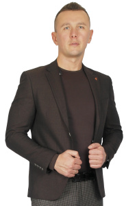 Фото товара Піджак коричневий текстурний візерунок MCR, артикул: 40204 Піджаки