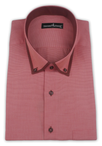 Фото товара Рубашка с коротким рукавом красная Giovanni Fratelli, артикул: 1342 Класичний крій