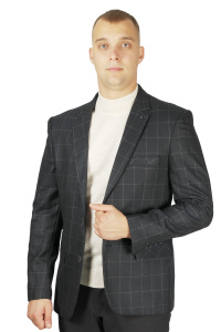 Фото товара Піджак темно-синій в клітинку TONY CASSANO, артикул: 2052-2052 Піджаки