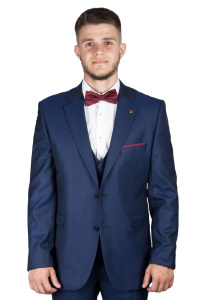 Фото товара Костюм синий однотонный гладкий тройка CARDOZO, артикул: 502544-57 костюм 4 зріст ( 178-195 )