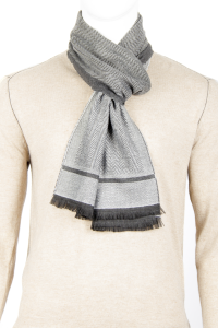 Фото товара Шарф серый в ёлочку FABIO DIVAYO, артикул: 12354 Шарфи