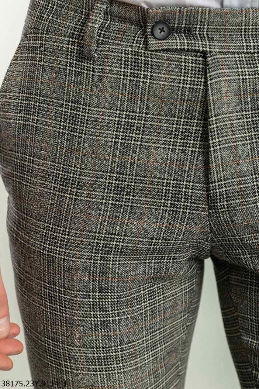 Брюки світло-сірі в клітинку MCR 38175-2