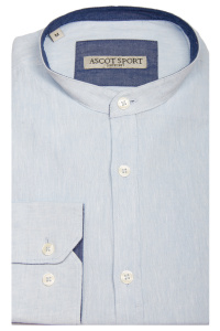 Фото товара Рубашка голубая льняная ASCOT SPORT, артикул: 15562 Приталені