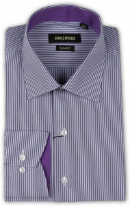Фото товара Рубашка сиреневая Charlz Spanser, артикул: 248666 Приталені