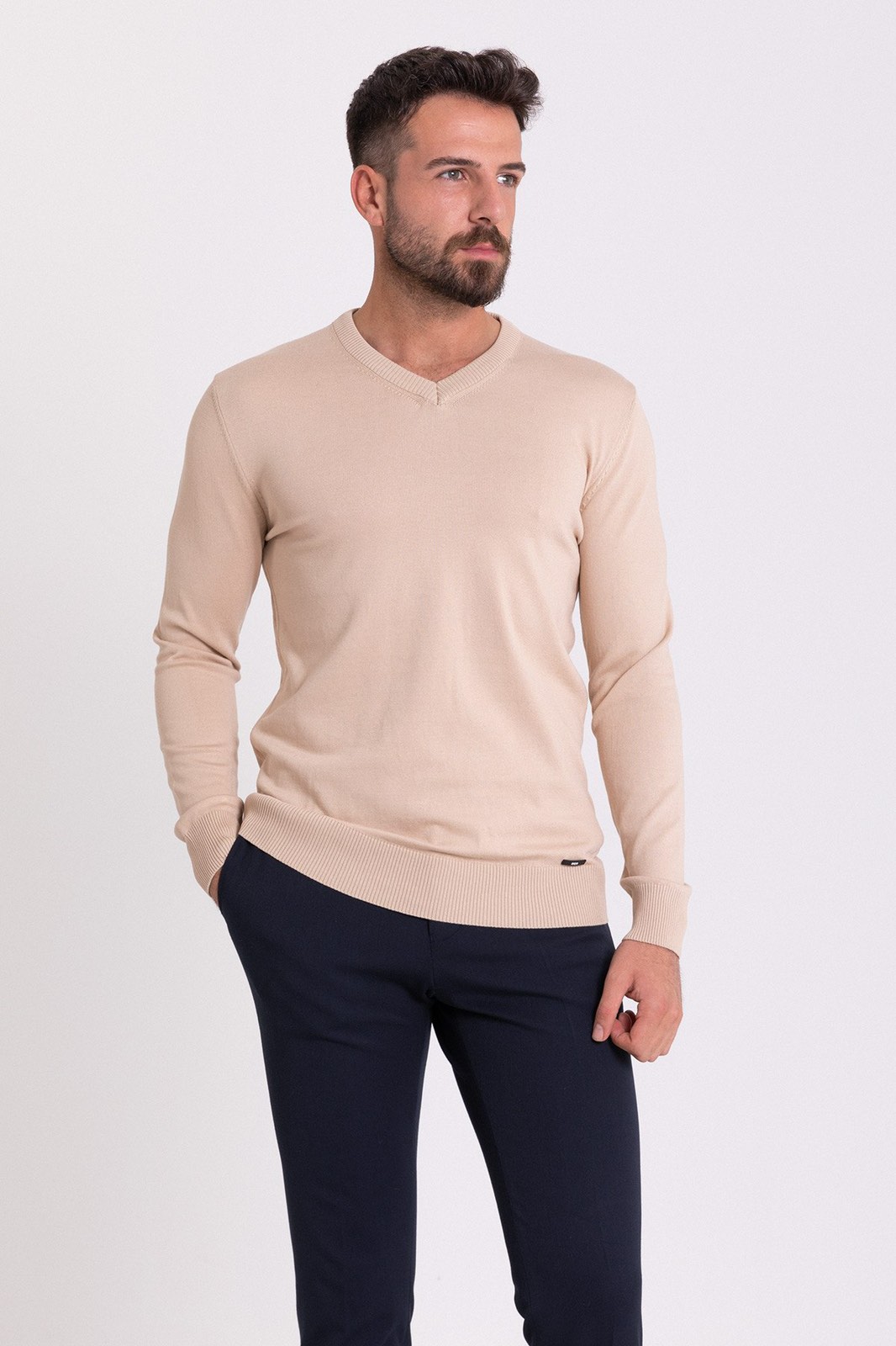 Светр з мисіком бежевий MCR