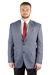 Фото товара Пиджак голубой текстурная ткань ZOLOZZO, артикул: 219 Піджаки