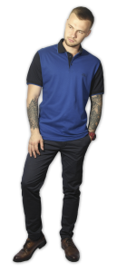 Фото товара Футболка поло синяя ANGELO BRANDUARDI, артикул: 280694 Футболки та поло