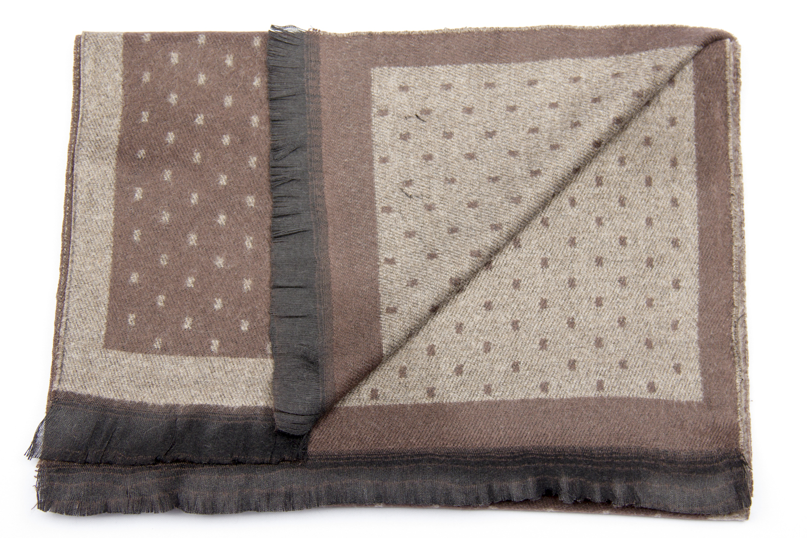 Шарф коричневый в точечку FABIO DIVAYO