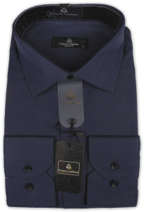 Фото товара Рубашка тёмно-синяя Roberto Gabbani, артикул: 246804 Приталені