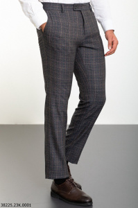Фото Брюки cірі в коричневу клітинку  MCR артикул: 38225-1 Брюки