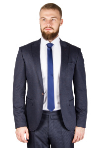 Фото товара Пиджак тёмно-синий трикотажный ZOLOZZO, артикул: 3786 Піджаки