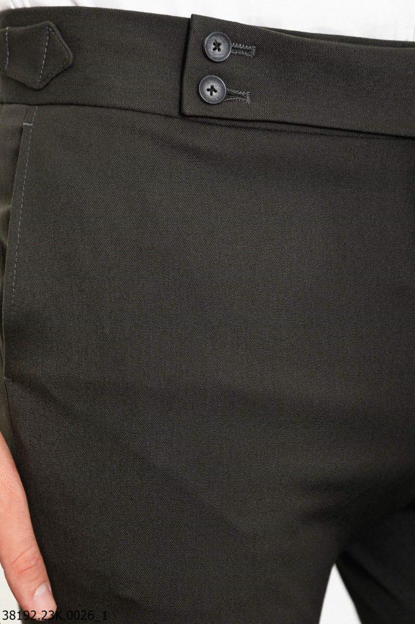 Брюки чорні однотонні з декоративним поясом MCR