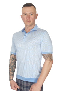 Фото Футболка-поло голуба в білий малюнок WHITE HOUSE артикул: 211651 Футболки та поло