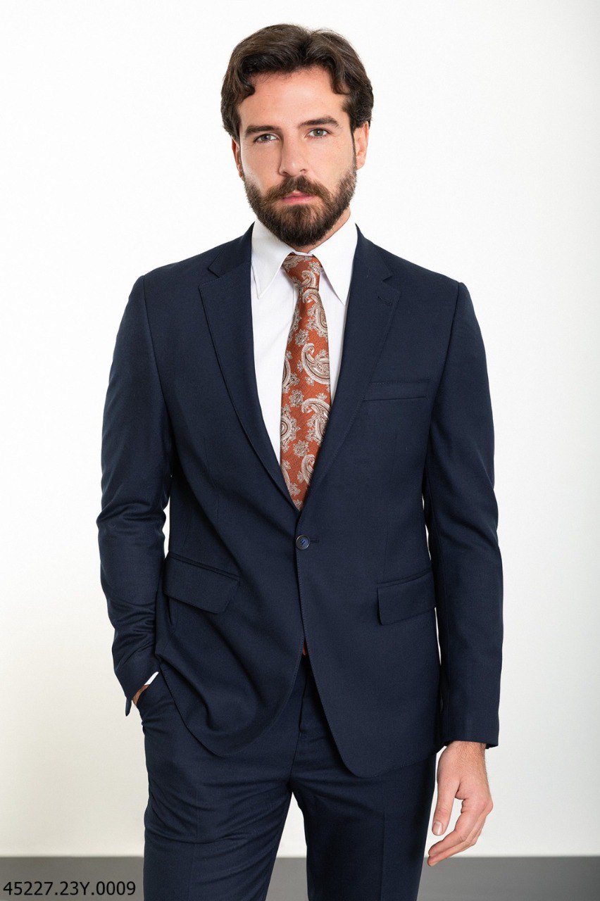 Костюм двійка синій однотонний MCR 45227