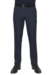Фото товара Брюки сині в клітинку MCR, артикул: 38967-67 Брюки