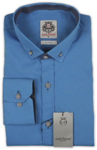 Фото товара Рубашка голубая Carlo Puccini, артикул: 24183 Приталені