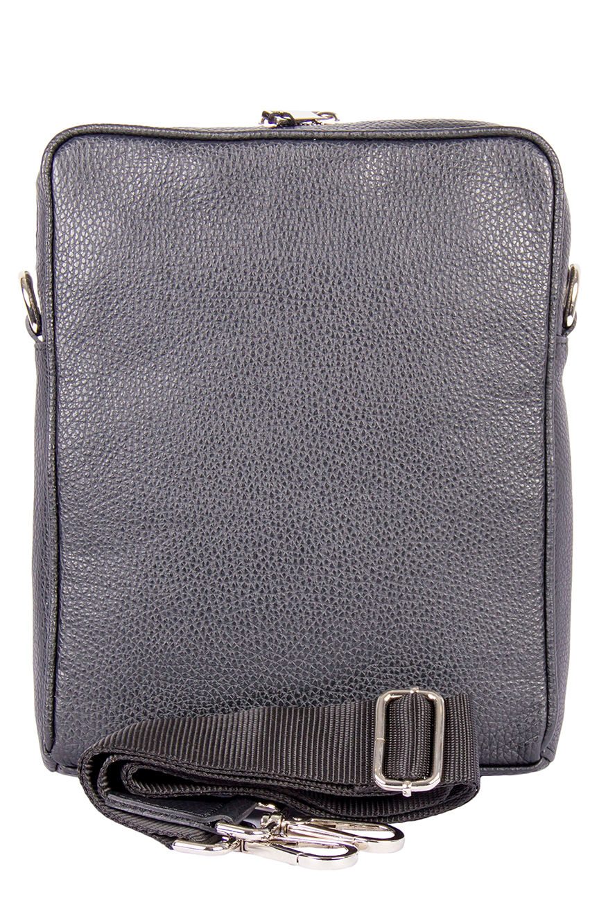 Сумка чёрная через плечо на замках LEATHER COUNTRY