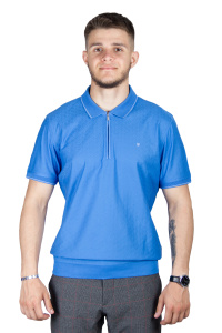 Фото товара Футболка-поло  ярко синяя на молнии WHITE HOUSE, артикул: 191759 Футболки та поло