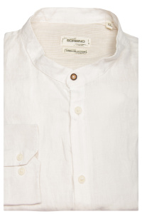 Фото товара Рубашка белая льняная SORBINO, артикул: 4656-1 Приталені