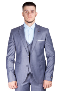 Фото Костюм тройка серый однотонный CARDOZO артикул: 12570-9 костюм 3 зріст ( 164-178 )