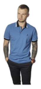 Фото Футболка поло голубая NAVY SAIL артикул: 82032 Футболки та поло