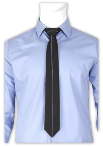 Фото товара Галстук чёрный сиреневая полоска LA PESCARA, артикул: 48146 Краватки