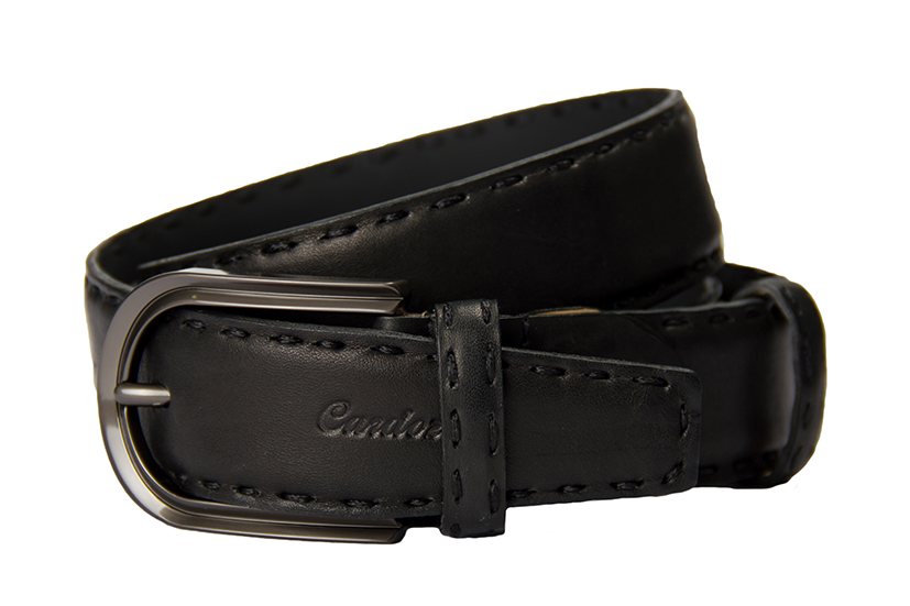 Ремень чёрный прошитый CARDOZO