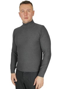 Фото товара Светр гольф темно-сірий текстурний MCR, артикул: 11335-6 Светри , Кофти поло